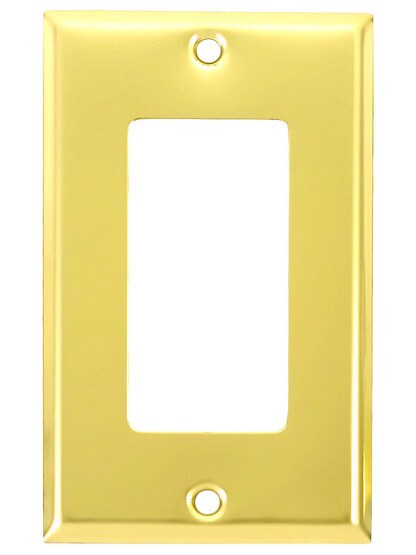 Classic GFI Cover Plate In Polished Brass Finish.